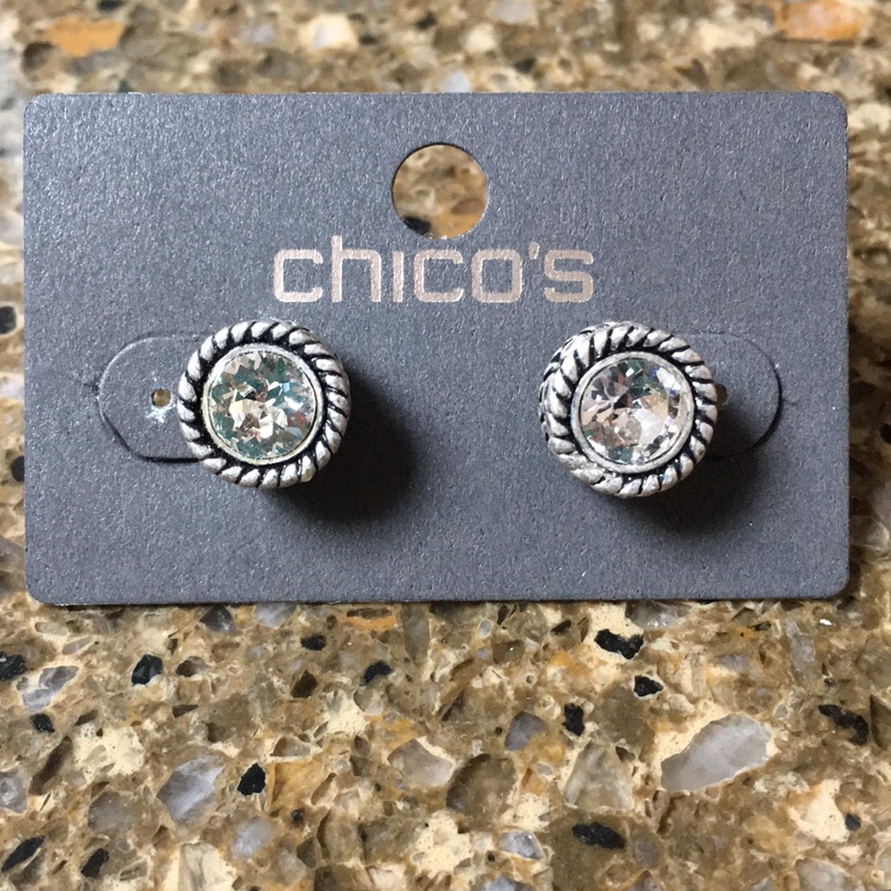 Silver stud earrings